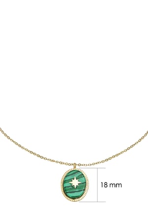 Ketting Stoned Groen Stainless Steel h5 Afbeelding2